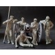 75mm Scale Confederate Artillery Crews at Rest (5 figures w/cannon & accessories)
