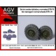 1/35 Russian BTR-70 APC Wheels Set (normal & damaged wheels)