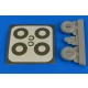 1/32 Bucker Bu 131 Wheels & Paint Masks Transverse Tread w/O Disc Cover