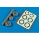 1/48 North-American T-28 Trojan Wheels & Paint Masks for Roden kits 