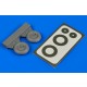 1/48 Yakovlev YAK-1/Yak-1B Wheels & Paint Masks for Accurate Miniatures / Eduard kits 