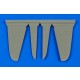 1/48 Mitsubishi A6M Zero Control Surfaces for Hasegawa kit (Resin)