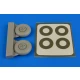 1/72 Bristol Beaufighter 5 Spoke Wheels and Paint Masks for Airfix kit
