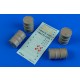 1/32 US 55 Gallon Barrels - Vertical Positon (Resin+Decals)