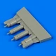 1/48 Vought F4U-5 Corsair Gun Barrels with Pylons for Hasegawa kit