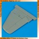 1/72 Junkers Ju 88G Corrected Tail Fin for Zvezda kits 