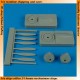 1/72 Lockheed P-38J Lightning Propellers for Academy kits 