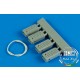 1/32 US Navy Polyurethane Wheel Chock with Nylon Thread - Early