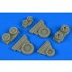 1/48 Lockheed Martin F-16I Sufa Weighted Wheels Set for Hasegawa kit
