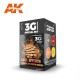 Acrylic Paint 3G Set for Wargame - Lava Effects (4x 17ml)