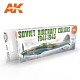 Acrylic Paint 3rd Gen set for Aircraft - Soviet Aircraft Colours 1941-1945 (8x 17ml)