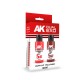 Acrylic Paint Set - Dual Exo #Supernova Red & Dirty Red (2x 60ml) for Gunpla/Sci-Fi