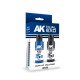 Acrylic Paint Set - Dual Exo #Ultra Blue & Almirant Blue (2x 60ml) for Gunpla/Sci-Fi