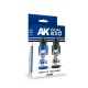 Acrylic Paint Set - Dual Exo #Blue Bolt & Turbo Blue (2x 60ml) for Gunpla/Sci-Fi