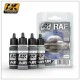 Acrylic Paint Set - RAF Day Fighter Scheme Colours (17ml x 4)