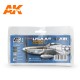 Acrylic Paint Set - WWII USAAF Aircraft Colours Vol.2 (2 x 17ml acrylic & 3 x 30ml Xtreme Metal)