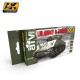 Acrylic Paint Set - US Army and USMC Green Colours (6 x 17ml)