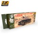 Acrylic Paint Set - MERDC Camouflage Colours (6 x 17ml)