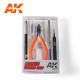 Basic Tools Set: Straight Tweezers, Pliers, Cutter & Metal File