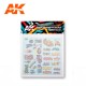 Assorted Graffiti Decals for 1/32, 1/35, 1/72 Scale Models (wet transfers)