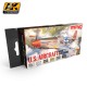 Acrylic Paint Set - US Aircraft Metal Skin Colours (6 x 17ml)