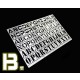 Letter Stencil (Masking) B for 1/35, 1/100 Scale Models (90x55mm)
