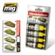 Acrylic Paint set - Dunkelgelb Modulation set (4 x 17ml)