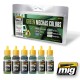 Acrylic Paint Set - Green Mechas Colours Set (17ml x 6)