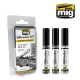 Oilbrushers Set - Bare Metal (3 Paints w/Fine Brush Applicators)
