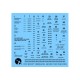 1/32 Curtiss P-40E Warhawk Data Stencils Dry Transfers Decal
