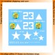 Dry Transfers for 1/35 US 6th Armoured Division M4A3E8 "23" 