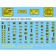1/35 Dry Transfer - Generic Warning/Danger Placards (Yellow)