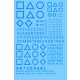 1/72 British Junior Regiment Squadron Signs (Blue) 