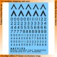 1/72 Generic ODS Chevrons and Numbers (Black) 
