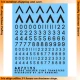 1/72 Generic ODS Chevrons and Numbers (Black) 