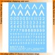1/72 Generic ODS Chevrons and Numbers (White) 