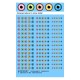 Creature Eyeball Decals w/Round Pupils #Large (Waterslide Decals)