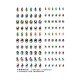 1/6 - 1/4 Anime Eyeball Decals #Large (Waterslide Decals)