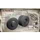1/35 KrAZ-256 Wheel set ID-304 Highway Ver. (10pcs + 1 spare + front beam)