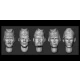 1/35 5x Heads of Wounded German Tank Crews