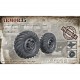 1/35 GAZ-66 Wheel Set K-70 Under Load (4pcs & 1 Spare)