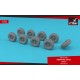 1/72 Aslav-25 Series Wheels w/325/85 R16 Xml Tyres