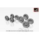 1/72 Mercedes G4 Wheels with Weighted Tyres (off-road pattern)