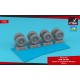 1/72 BTR-70 APC Wheels w/Weighted Tyres Ki-80N Retooled Set