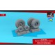 1/18 H.S. Harrier GR.7/GR.9/AV-8B Wheels w/Weighted Tyres for HobbyBoss kits
