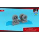 1/24 H.S. Harrier GR.1/GR.3/FRS.1/AV-8A Wheels w/Weighted Tyres for Airfix kits