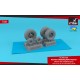 1/32 H.S. Harrier GR.1/GR.3/FRS.1/AV-8A Wheels w/Weighted Tyres for Revell kits