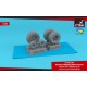 1/32 H.S. Harrier GR.7/GR.9/AV-8B Wheels w/Weighted Tyres for Trumpeter kits