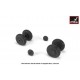 1/48 Yak-28 Wheels w/Weighted Tyres