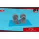 1/48 Sukhoj Su-25 Frogfoot Wheels w/Weighted Tyres & Mudguard